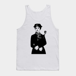 Mary Poppins Silhouette Blue Tank Top